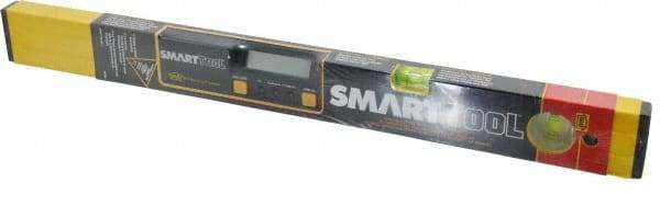 Smart Tool - 24" Long 2 Vial Box Beam Level - Aluminum, Silver, 1 Level & 1 Plumb Vials - USA Tool & Supply