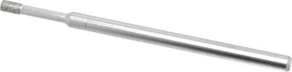 Made in USA - 0.157" Head Thickness Diamond (Abrasive) Grinding Pin - 1/8" Shank Diam Fine Grade, 120 Grit - USA Tool & Supply