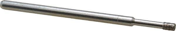 Made in USA - 0.157" Head Thickness CBN Grinding Pin - 1/8" Shank Diam Fine Grade, 120 Grit - USA Tool & Supply
