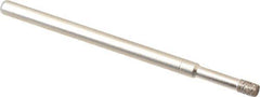 Made in USA - 0.109" Head Diam x 0.157" Head Thickness CBN Grinding Pin - 1/8" Shank Diam Fine Grade, 120 Grit - USA Tool & Supply