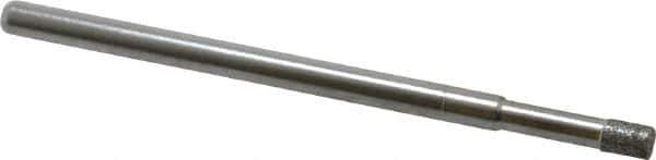 Made in USA - 1/8" Head Diam x 0.157" Head Thickness Diamond (Abrasive) Grinding Pin - 1/8" Shank Diam Fine Grade, 120 Grit - USA Tool & Supply