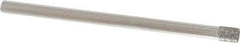 Made in USA - 0.14" Head Diam x 0.197" Head Thickness CBN Grinding Pin - 1/8" Shank Diam Fine Grade, 120 Grit - USA Tool & Supply