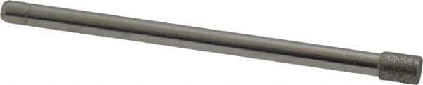 Made in USA - 0.157" Head Diam x 0.197" Head Thickness Diamond (Abrasive) Grinding Pin - 1/8" Shank Diam Fine Grade, 120 Grit - USA Tool & Supply