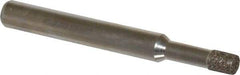 Made in USA - 0.177" Head Diam x 1/4" Head Thickness CBN Grinding Pin - 1/4" Shank Diam Fine Grade, 120 Grit - USA Tool & Supply