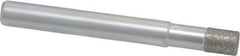 Made in USA - 1/4" Head Diam x 0.275" Head Thickness Diamond (Abrasive) Grinding Pin - 1/4" Shank Diam Fine Grade, 120 Grit - USA Tool & Supply