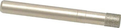 Made in USA - 1/4" Head Diam x 0.275" Head Thickness Diamond (Abrasive) Grinding Pin - 1/4" Shank Diam Fine Grade, 120 Grit - USA Tool & Supply