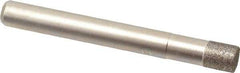 Made in USA - 1/4" Head Diam x 0.275" Head Thickness CBN Grinding Pin - 1/4" Shank Diam Fine Grade, 120 Grit - USA Tool & Supply