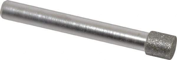 Made in USA - 0.315" Head Diam x 0.315" Head Thickness Diamond (Abrasive) Grinding Pin - 1/4" Shank Diam Fine Grade, 120 Grit - USA Tool & Supply