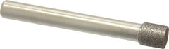 Made in USA - 0.315" Head Diam x 0.315" Head Thickness CBN Grinding Pin - 1/4" Shank Diam Fine Grade, 120 Grit - USA Tool & Supply