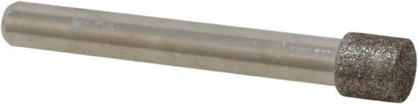 Made in USA - 0.335" Head Diam x 0.315" Head Thickness CBN Grinding Pin - 1/4" Shank Diam Fine Grade, 120 Grit - USA Tool & Supply