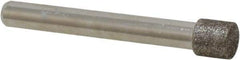 Made in USA - 0.335" Head Diam x 0.315" Head Thickness CBN Grinding Pin - 1/4" Shank Diam Fine Grade, 120 Grit - USA Tool & Supply