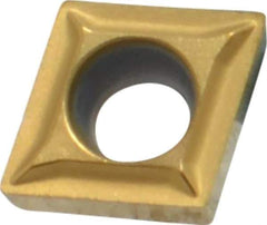 Kennametal - CCGT21.50.5 LF Grade KC730 Carbide Turning Insert - TiN Finish, 80° Diamond, 1/4" Inscr Circle, 3/32" Thick, 0.0079" Corner Radius - USA Tool & Supply