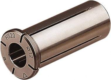 Seco - 1/4" ID x 3/4" OD, 1.14" Head Diam, Slotted Hydraulic Chuck Sleeve - Steel, 2.07" Length Under Head, Through Coolant - Exact Industrial Supply