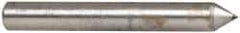 Made in USA - 1" Long x 1/8" Shank Diam Single Point Diamond Dresser - 60° Included Angle - USA Tool & Supply