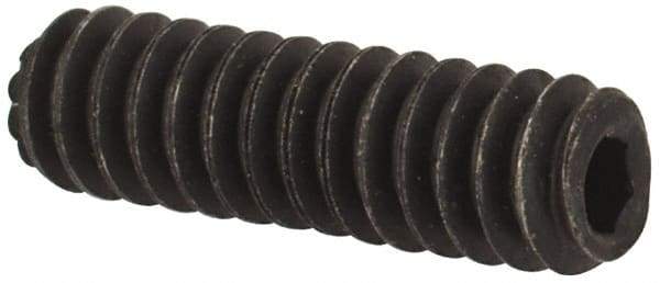 Value Collection - #4-40 UNC, 3/8" OAL, Knurled Cup Point Set Screw - Grade 8 Alloy Steel, 0.05" Key - USA Tool & Supply