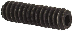 Value Collection - #4-40 UNC, 3/8" OAL, Knurled Cup Point Set Screw - Grade 8 Alloy Steel, 0.05" Key - USA Tool & Supply