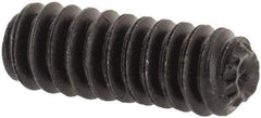 Value Collection - #6-32 UNC, 3/8" OAL, Knurled Cup Point Set Screw - Grade 8 Alloy Steel, 1/16" Key - USA Tool & Supply