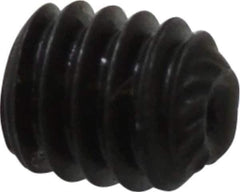 Value Collection - #8-32 UNC, 3/16" OAL, Knurled Cup Point Set Screw - Grade 8 Alloy Steel, 5/64" Key - USA Tool & Supply