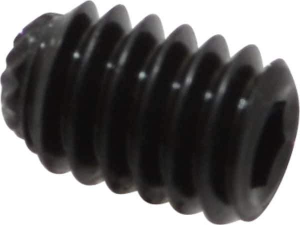Value Collection - #8-32 UNC, 1/4" OAL, Knurled Cup Point Set Screw - Grade 8 Alloy Steel, 5/64" Key - USA Tool & Supply