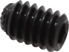 Value Collection - #8-32 UNC, 1/4" OAL, Knurled Cup Point Set Screw - Grade 8 Alloy Steel, 5/64" Key - USA Tool & Supply