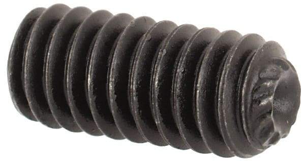 Value Collection - #8-32 UNC, 3/8" OAL, Knurled Cup Point Set Screw - Grade 8 Alloy Steel, 5/64" Key - USA Tool & Supply