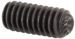 Value Collection - #8-32 UNC, 3/8" OAL, Knurled Cup Point Set Screw - Grade 8 Alloy Steel, 5/64" Key - USA Tool & Supply