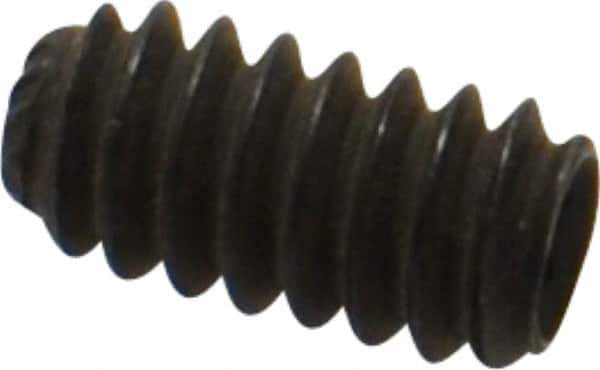Value Collection - #10-24 UNC, 3/8" OAL, Knurled Cup Point Set Screw - Grade 8 Alloy Steel, 3/32" Key - USA Tool & Supply
