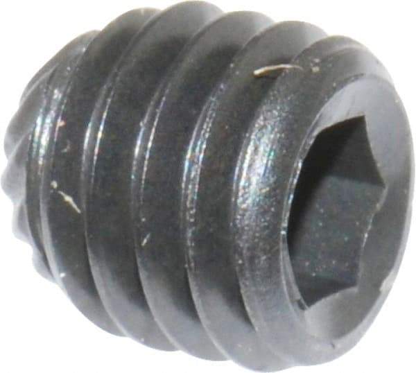 Value Collection - #10-32 UNF, 3/16" OAL, Knurled Cup Point Set Screw - Grade 8 Alloy Steel, 3/32" Key - USA Tool & Supply