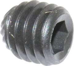 Value Collection - #10-32 UNF, 3/16" OAL, Knurled Cup Point Set Screw - Grade 8 Alloy Steel, 3/32" Key - USA Tool & Supply