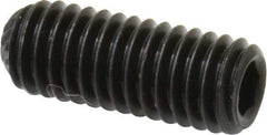 Value Collection - #10-32 UNF, 1/2" OAL, Knurled Cup Point Set Screw - Grade 8 Alloy Steel, 3/32" Key - USA Tool & Supply