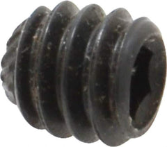 Value Collection - 1/4-20 UNC, 1/4" OAL, Knurled Cup Point Set Screw - Grade 8 Alloy Steel, 1/8" Key - USA Tool & Supply