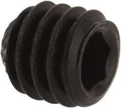 Value Collection - 5/16-18 UNC, 5/16" OAL, Knurled Cup Point Set Screw - Grade 8 Alloy Steel, 5/32" Key - USA Tool & Supply