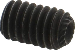 Value Collection - 5/16-18 UNC, 1/2" OAL, Knurled Cup Point Set Screw - Grade 8 Alloy Steel, 5/32" Key - USA Tool & Supply