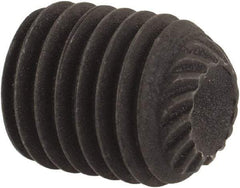 Value Collection - 5/16-24 UNF, 3/8" OAL, Knurled Cup Point Set Screw - Grade 8 Alloy Steel, 5/32" Key - USA Tool & Supply