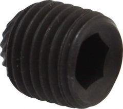 Value Collection - 3/8-24 UNF, 3/8" OAL, Knurled Cup Point Set Screw - Grade 8 Alloy Steel, 3/16" Key - USA Tool & Supply