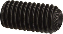 Value Collection - 1/2-13 UNC, 1" OAL, Knurled Cup Point Set Screw - Grade 8 Alloy Steel, 1/4" Key - USA Tool & Supply