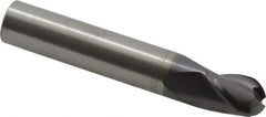 RobbJack - 1/2" Diam, 5/8" LOC, 3 Flute Solid Carbide Ball End Mill - AlTiN Finish, Single End, 3" OAL, 1/2" Shank Diam, Spiral Flute - USA Tool & Supply