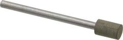 Made in USA - 1/4" Head Diam x 3/8" Head Thickness Diamond (Abrasive) Grinding Pin - 1/8" Shank Diam x 1-5/8" Shank Length, Very Fine Grade, 150 Grit - USA Tool & Supply