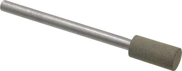 Made in USA - 1/4" Head Diam x 1/2" Head Thickness Diamond (Abrasive) Grinding Pin - 1/8" Shank Diam x 1-1/2" Shank Length, Very Fine Grade, 150 Grit - USA Tool & Supply