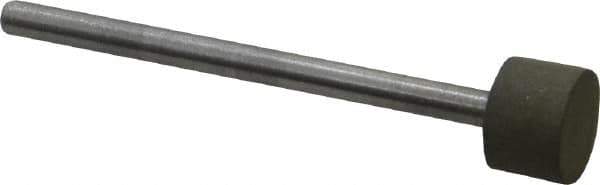 Made in USA - 3/8" Head Diam x 1/4" Head Thickness Diamond (Abrasive) Grinding Pin - 1/8" Shank Diam x 1-3/4" Shank Length, Very Fine Grade, 150 Grit - USA Tool & Supply