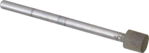 Made in USA - 1/4" Head Diam x 1/4" Head Thickness CBN Grinding Pin - 1/8" Shank Diam x 1-3/4" Shank Length, Very Fine Grade, 150 Grit - USA Tool & Supply