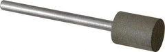 Made in USA - 3/8" Head Diam x 1/2" Head Thickness CBN Grinding Pin - 1/8" Shank Diam x 1-1/2" Shank Length, Very Fine Grade, 150 Grit - USA Tool & Supply