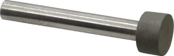 Made in USA - 1/2" Head Diam x 1/4" Head Thickness CBN Grinding Pin - 1/4" Shank Diam x 1-3/4" Shank Length, Very Fine Grade, 150 Grit - USA Tool & Supply