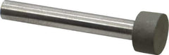 Made in USA - 1/2" Head Diam x 1/4" Head Thickness CBN Grinding Pin - 1/4" Shank Diam x 1-3/4" Shank Length, Very Fine Grade, 150 Grit - USA Tool & Supply