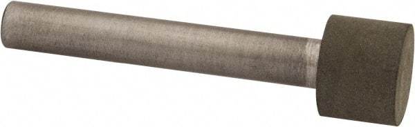 Made in USA - 1/2" Head Diam x 3/8" Head Thickness CBN Grinding Pin - 1/4" Shank Diam x 1-5/8" Shank Length, Very Fine Grade, 150 Grit - USA Tool & Supply