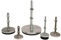 Gibraltar - 5/8-11 Bolt Thread, Studded Pivotal Stud Mount Leveling Pad & Mount - 4,500 Max Lb Capacity, 3" Base Diam - USA Tool & Supply