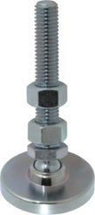 Gibraltar - 1/2-13 Bolt Thread, Studded Pivotal Stud Mount Leveling Pad & Mount - 3,500 Max Lb Capacity, 2" Base Diam - USA Tool & Supply