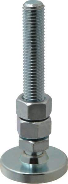 Gibraltar - 5/8-11 Bolt Thread, Studded Pivotal Stud Mount Leveling Pad & Mount - 5,000 Max Lb Capacity, 2" Base Diam - USA Tool & Supply