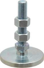 Gibraltar - 5/8-11 Bolt Thread, Studded Pivotal Stud Mount Leveling Pad & Mount - 5,000 Max Lb Capacity, 3" Base Diam - USA Tool & Supply