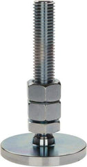 Gibraltar - 3/4-10 Bolt Thread, Studded Pivotal Stud Mount Leveling Pad & Mount - 6,000 Max Lb Capacity, 3" Base Diam - USA Tool & Supply